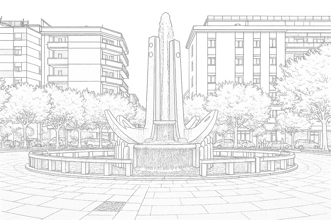 Piazza con la fontana